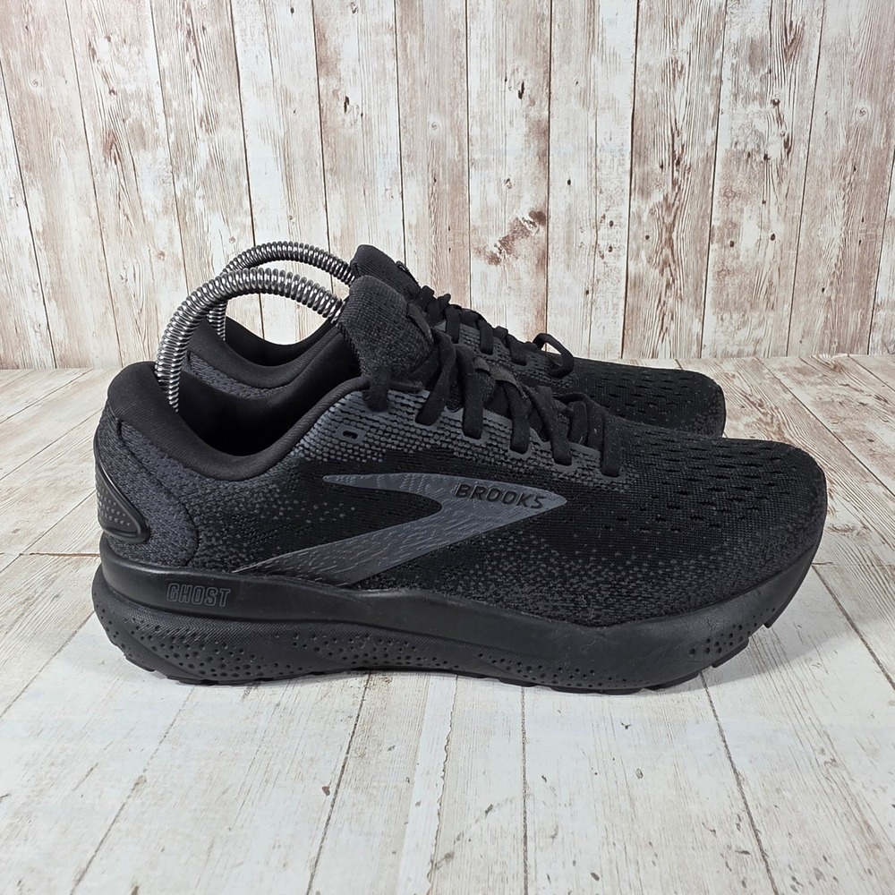 Brooks Ghost 16 Womens 8 Wide Black Ebony Running Shoes 1204071D020